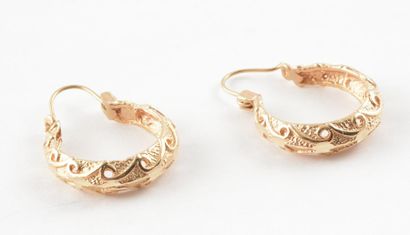 OR 10K *Paire de boucles d'oreilles en or...