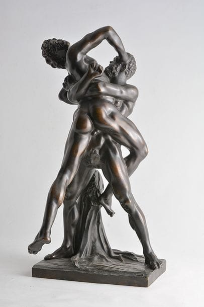 LEIGHTON, Frédéric (1830-1896) La rixe Bronze...