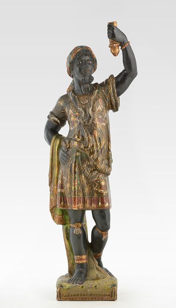 TRAVAIL VENITIEN
Porte-torchère en bois sculpté...