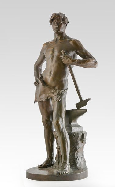 BAREAU, Georges (1866-1931) Le forgeron Bronze...