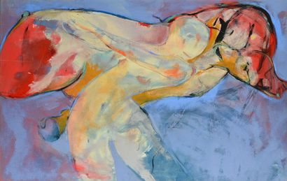 CRIQUET, Franky (1968-) Nu allongé Huile...
