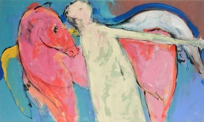 CRIQUET, Franky (1968-) Nu au cheval rose...