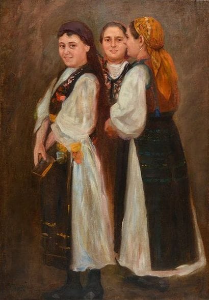 CSOK, István (1865-1961) Trois jeunes femmes...
