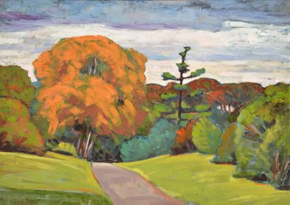 AYOTTE, Léo (1909-1976) Paysage Huile sur...