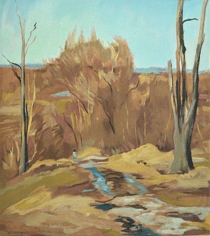 MUHLSTOCK, Louis (1904-2001) Promeneur au...