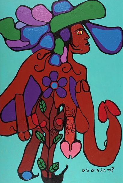 MORRISSEAU, Norval H.(1932-2007) Autoportrait...