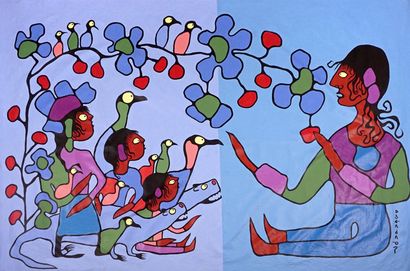 MORRISSEAU, Norval H.(1932-2007) - 277x183cm...