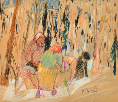 RICHARD, René Jean (1895-1982) Trappeurs...
