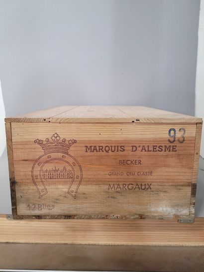 12 blles Ch. MARQUIS D'ALESME Margaux 19...