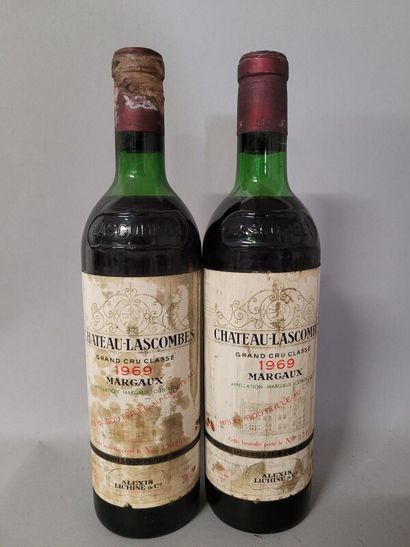 2 blles Ch. LASCOMBES Margaux 1969 - bas...