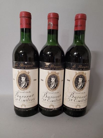 3 blles Ch. BARONAT Saint-Emilion 1966 -...