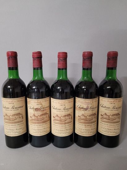 5 blles Ch. BOUSCAUT Graves 1974 - mi-épaule,...