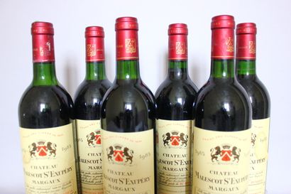 6 blles Ch. MALESCOT ST EXUPERY Margaux ...