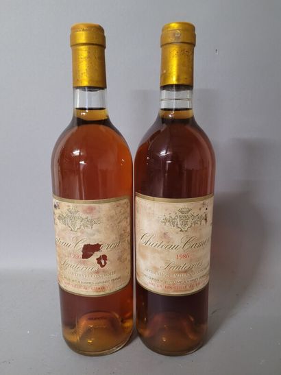 2 blles Ch. CAMERON Sauternes 1986