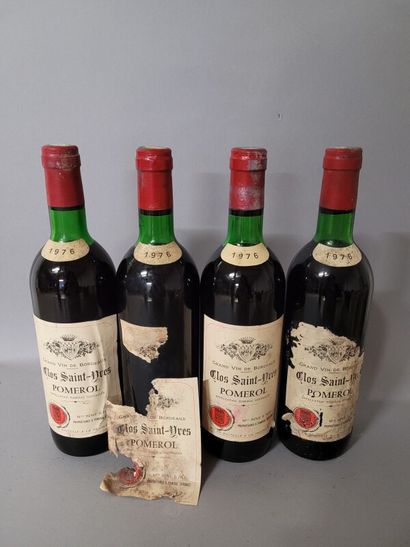 4 blles CLOS SAINT-YVES Pomerol 1976