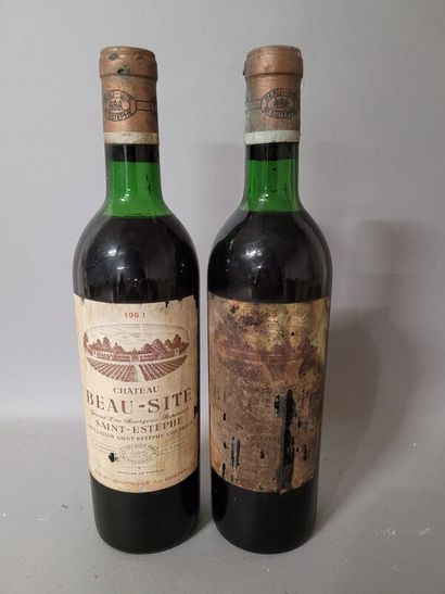 2 blles Ch. BEAU-SITE Saint-Estèphe 1969