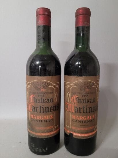 2 blles Ch. MARTINENS Margaux 1955