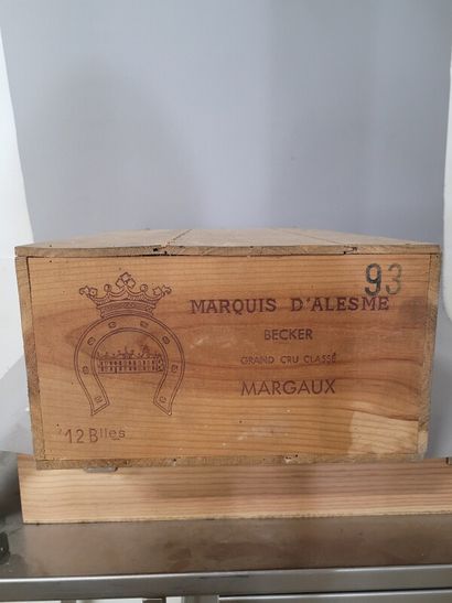 12 blles Ch. MARQUIS D'ALESME Margaux 19...