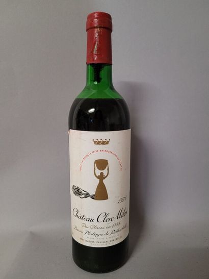 1 blle Ch. CLERC MILON Pauillac 1976 - basse...
