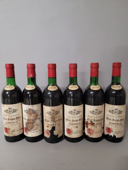 6 blles CLOS SAINT-YVES Pomerol 1975