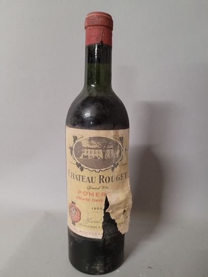1 blle Ch. ROUGET Pomerol 1955 - mi-épaule,...
