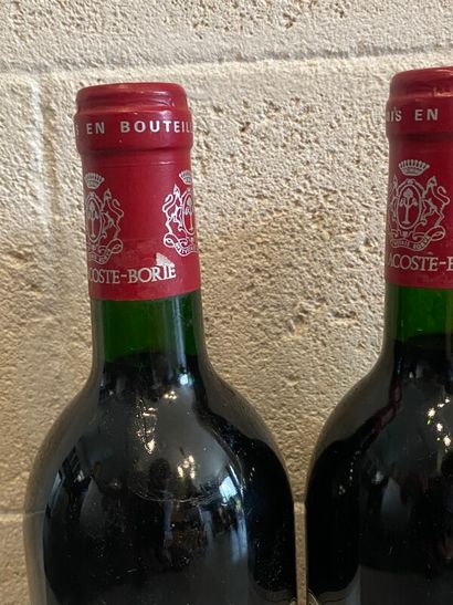 3 blles Ch. LACOSTE BORIE - Pauillac 198...