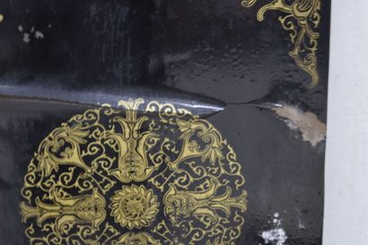 CHINE, fin XIXe début XXe - Paravent six...