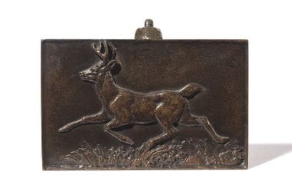 Cerf de Virginie (sans cadre) Plaque en galvanoplastie...