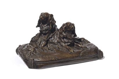 King-Charles Épreuve en bronze patiné, signée...