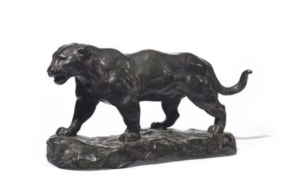 A-L BARYE	 Jaguar qui marche N°1 (terrasse...