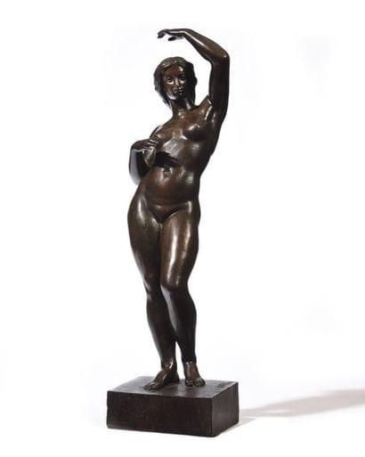 A-L BARYE	 Figure de femme debout sans drapé...