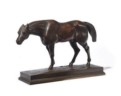 A-L BARYE	 Cheval demi-sang (tête baissée,...