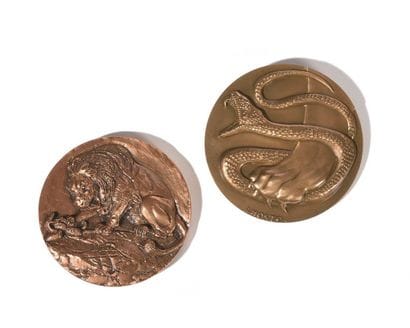 LA MONNAIE DE PARIS Hommage à A-L Barye Deux...