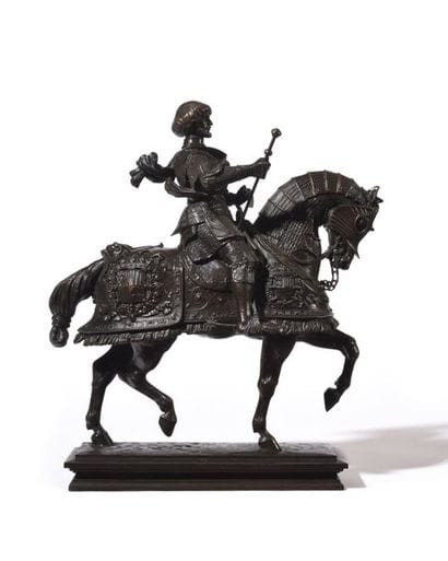 Gaston de Foix Épreuve en bronze patiné,...