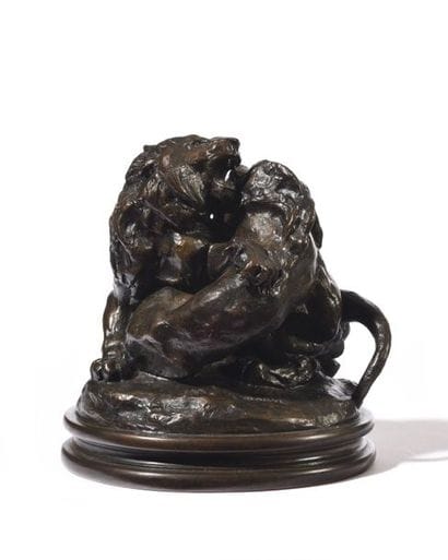 Deux jeunes lions (modèle avec terrasse)...