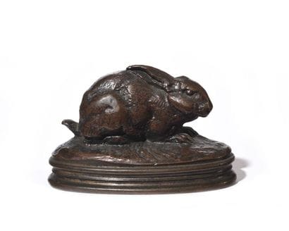 Lapin oreilles couchées (terrasse ovale avec...