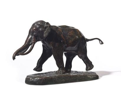 Eléphant de Cochinchine Épreuve en bronze...