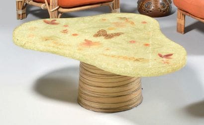 ACCOLAY France Table basse lumineuse à plateau...