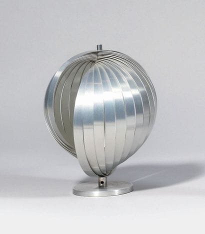 HENRI MATHIEU (XXe) « Nickelor » Lampe en...