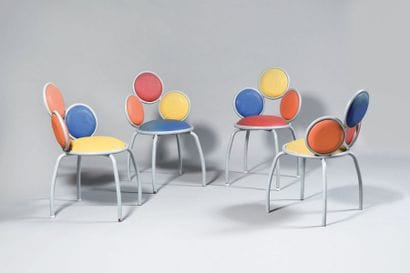 MB RICCIONE-ITALY Suite de quatre chaises...