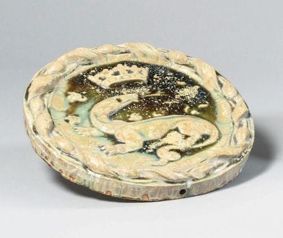 ALEXANDRE BIGOT (1862-1927) Médaillon rondo...
