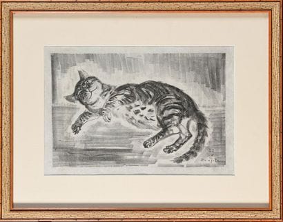 Léonard FOUJITA (1886 - 1968)
Chat allongé....