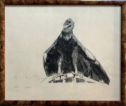 PAUL JOUVE (1878-1973) Aigle royal. Eau-forte...
