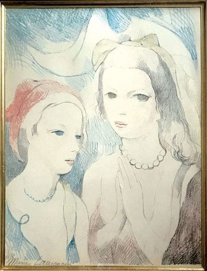 MARIE LAURENCIN (1883-1956) Les deux Anges....
