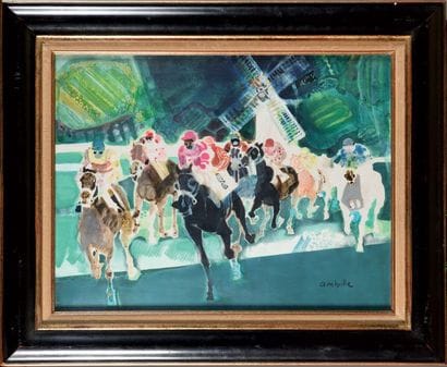 PAUL AMBILLE (1930-2010) Chantilly Gouache...