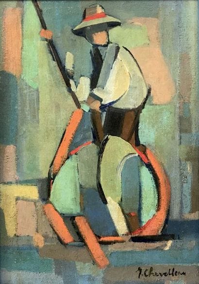 JEAN CHEVOLLEAU (1924-1996) Le Perrier Huile...