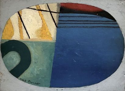 MAX PAPART (1911-1994) Espace bleu Huile...