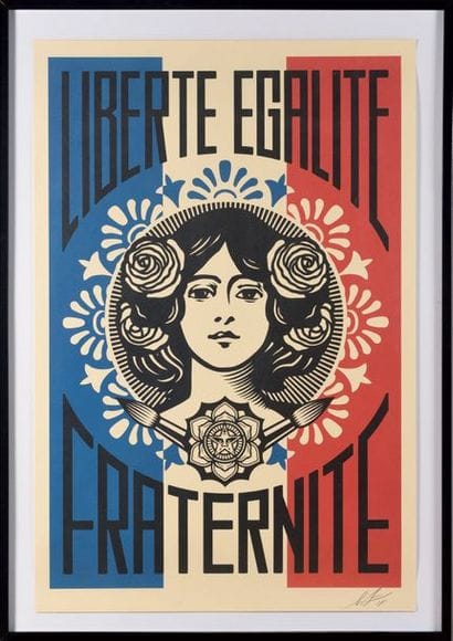 SHEPARD FAIREY (Né en 1970) Liberté Egalité...