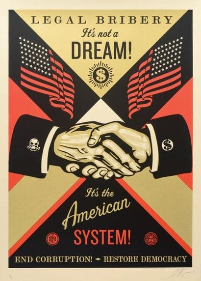 SHEPARD FAIREY (Né en 1970) End Corruption...