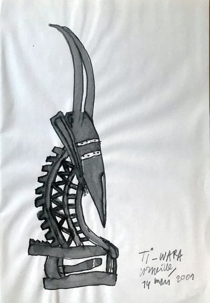 CORNEILLE (1922-2010) Les Cimiers de Ti-Wara...